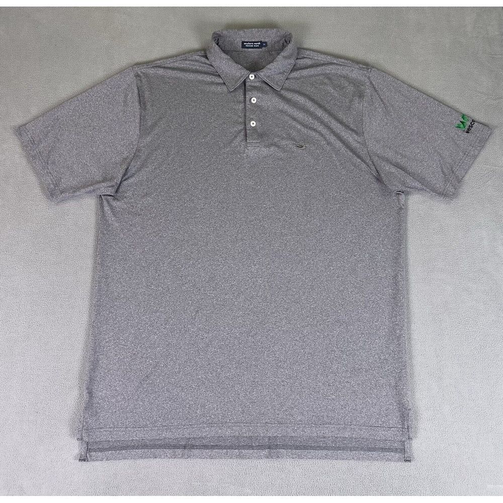 Southern Marsh Polo Shirt Mens 2XL Grey Performance Prep Golf‎ Polyester Spandex